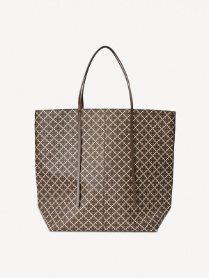 By Malene Birger Abrille Printed Tote Bags Warm brown | UK_BB60096