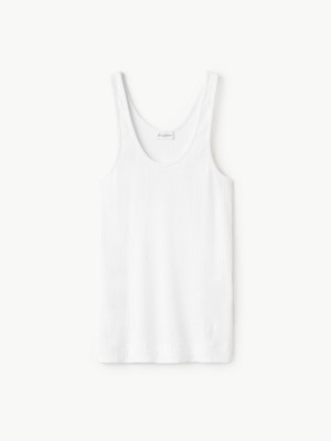 By Malene Birger Anisa Tank Tops Soft White | UK_BB10983