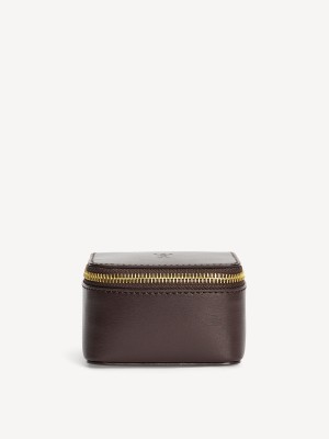 By Malene Birger Aya Bijoux Jewellery Bag Beauty Bags Dark Brown | UK_BB21483