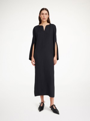 By Malene Birger Cais Maxi Dress Black | UK_BB29047