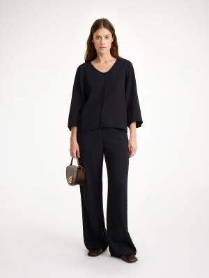 By Malene Birger Calyas Blouse Shirts Black | UK_BB30715