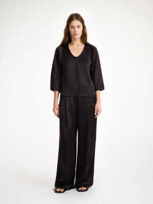 By Malene Birger Calyas Blouse Shirts Black | UK_BB74769