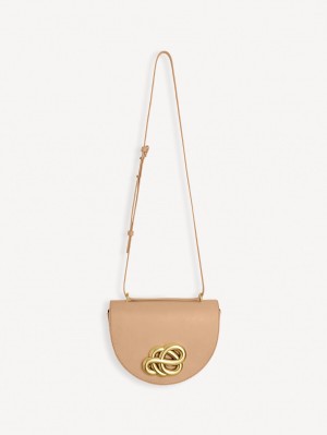 By Malene Birger Cebella Leather Shoulder Bags Tan | UK_BB90690