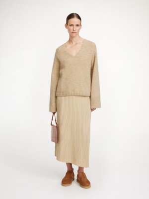 By Malene Birger Cimone Sweater Knitwear Twill Beige | UK_BB96906