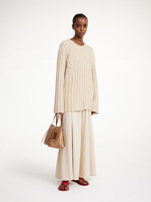 By Malene Birger Cirra Ribbed Sweater Knitwear Oyster Gray | UK_BB83266