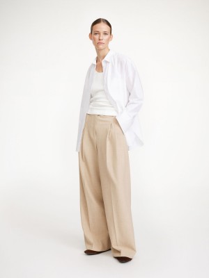 By Malene Birger Cymbaria High-waisted Trousers Cinnamon Brown | UK_BB78844