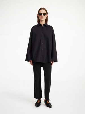 By Malene Birger Derris Organic Cotton Shirts Black | UK_BB13733