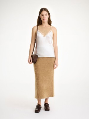 By Malene Birger Estille Midi Skirt Knitwear Tobacco Brown | UK_BB58683