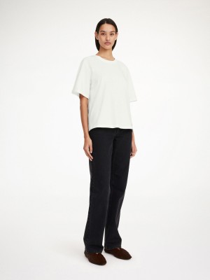 By Malene Birger Hedil T-shirt Tops Soft White | UK_BB91074