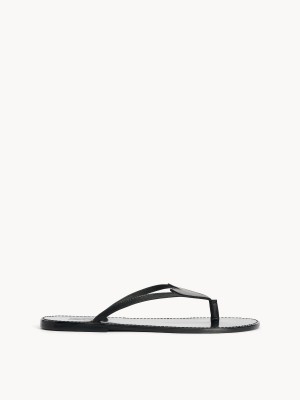 By Malene Birger Ladina Leather Sandals Shoes Black | UK_BB80082