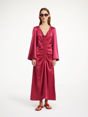 By Malene Birger Lavende Maxi Dress Wild berries | UK_BB28359