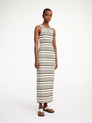 By Malene Birger Lovelo Maxi Dress Black stripe | UK_BB33191