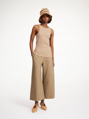 By Malene Birger Luisa High-waisted Trousers Shitake | UK_BB17434