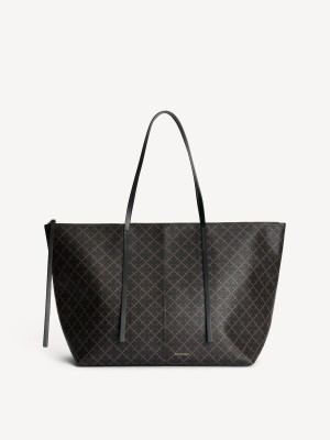 By Malene Birger Luze Tote Bags Dark Chokolate | UK_BB25440