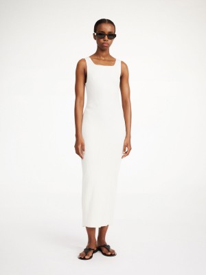 By Malene Birger Milelo Maxi Dress Knitwear Soft White | UK_BB61509