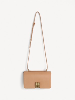 By Malene Birger Noval Leather Shoulder Bags Tan | UK_BB10596