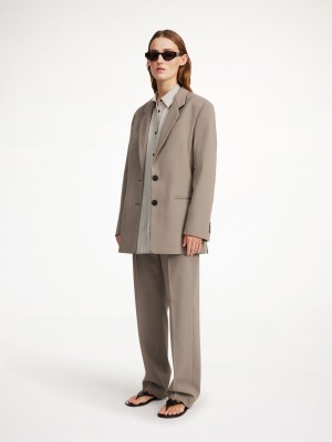 By Malene Birger Ophie Single-breasted Blazers Shitake | UK_BB15017