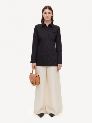 By Malene Birger Padano Organic Cotton Shirts Black | UK_BB37557