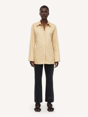 By Malene Birger Padano Organic Cotton Shirts Dark Sand | UK_BB55909