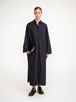 By Malene Birger Perros Organic Cotton Dress Black | UK_BB85388