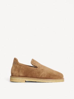 By Malene Birger Romine Suede Slippers Shoes Tobacco Brown | UK_BB97919