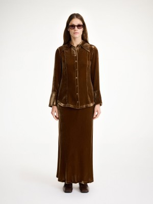 By Malene Birger Rosiannas Velvet Shirts Bison | UK_BB84505