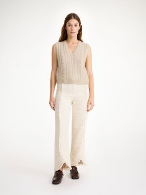 By Malene Birger Simea Vest Knitwear Oyster Gray | UK_BB71842