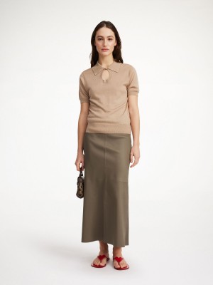 By Malene Birger Simoas Leather Skirts Shitake | UK_BB22474