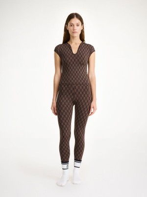 By Malene Birger Venazia Athletic Tops Dark Mahogany | UK_BB57799