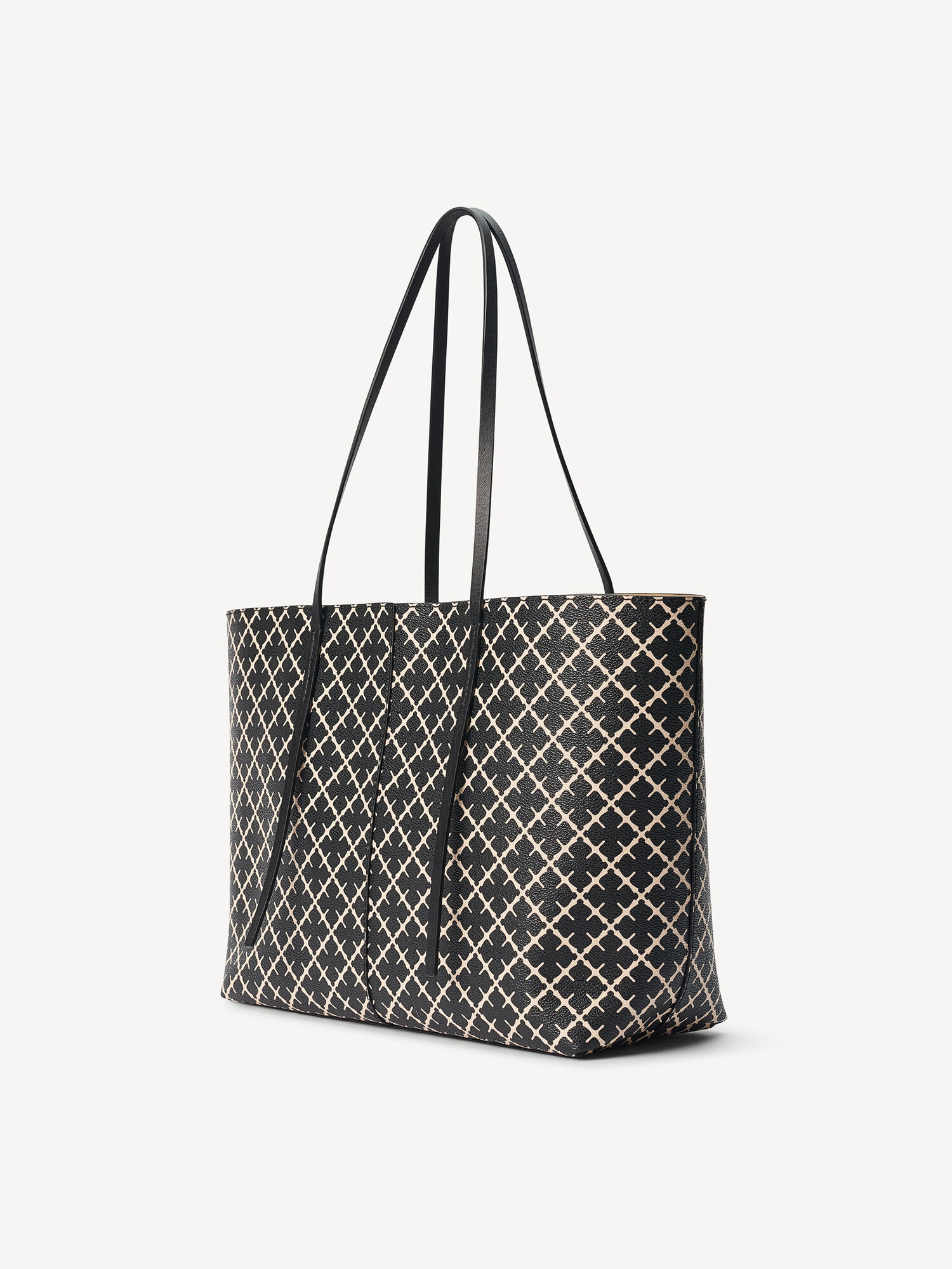 By Malene Birger Abigail Printed Tote Bags Black | UK_BB38951