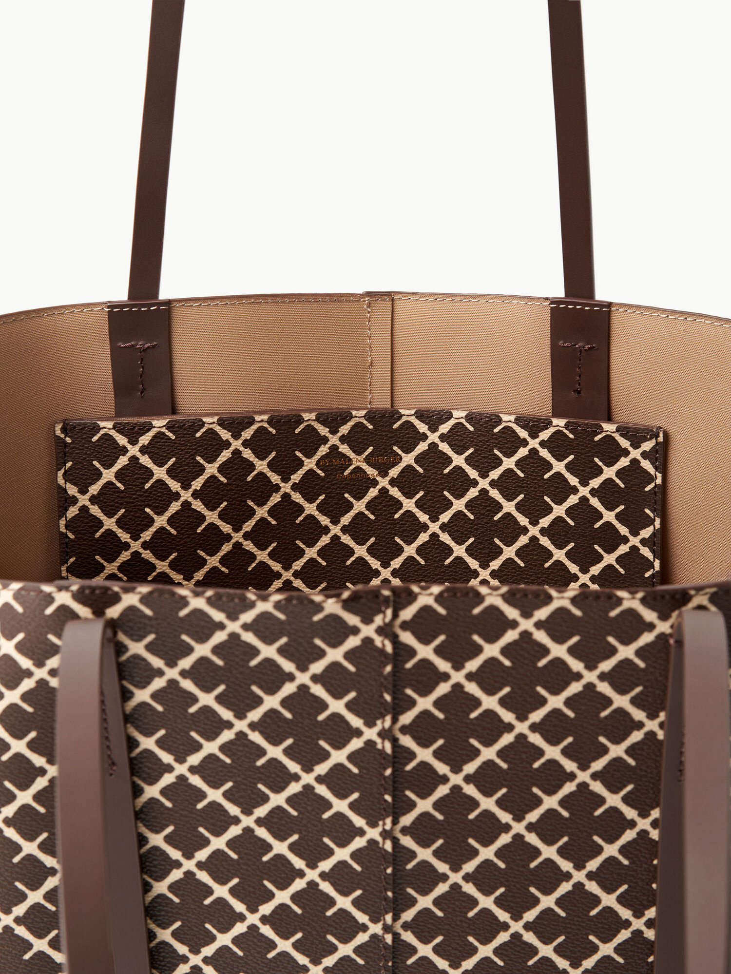 By Malene Birger Abigail Printed Tote Bags Warm brown | UK_BB13313