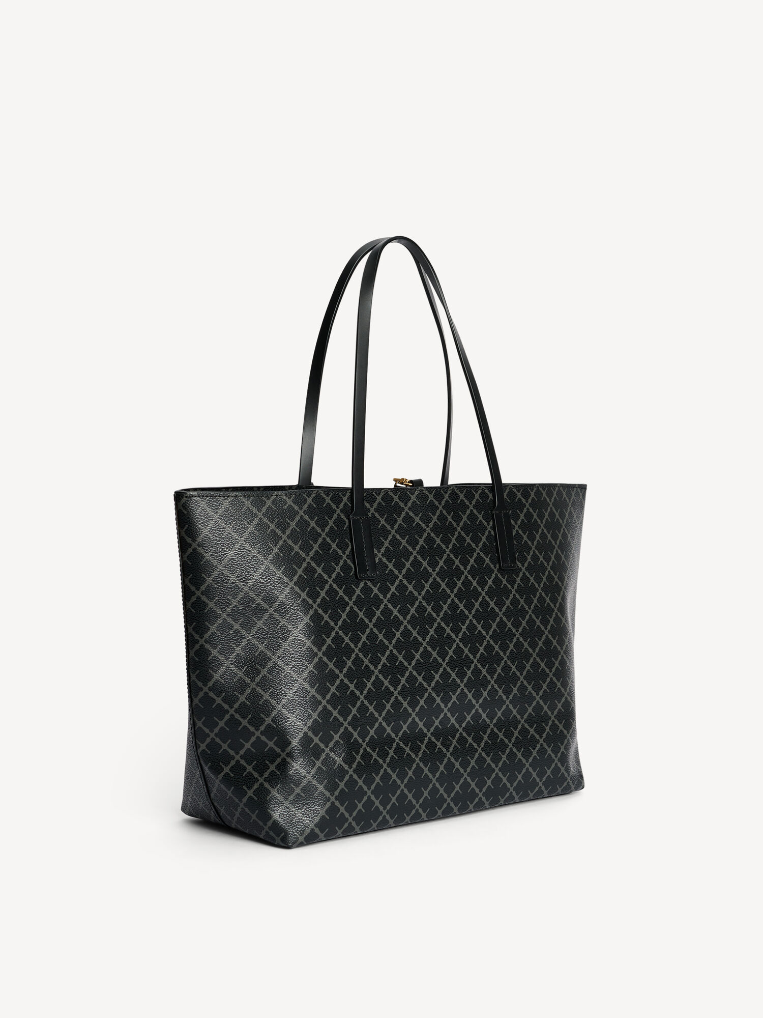 By Malene Birger Abigail Printed Tote Bags Charcoal | UK_BB74393