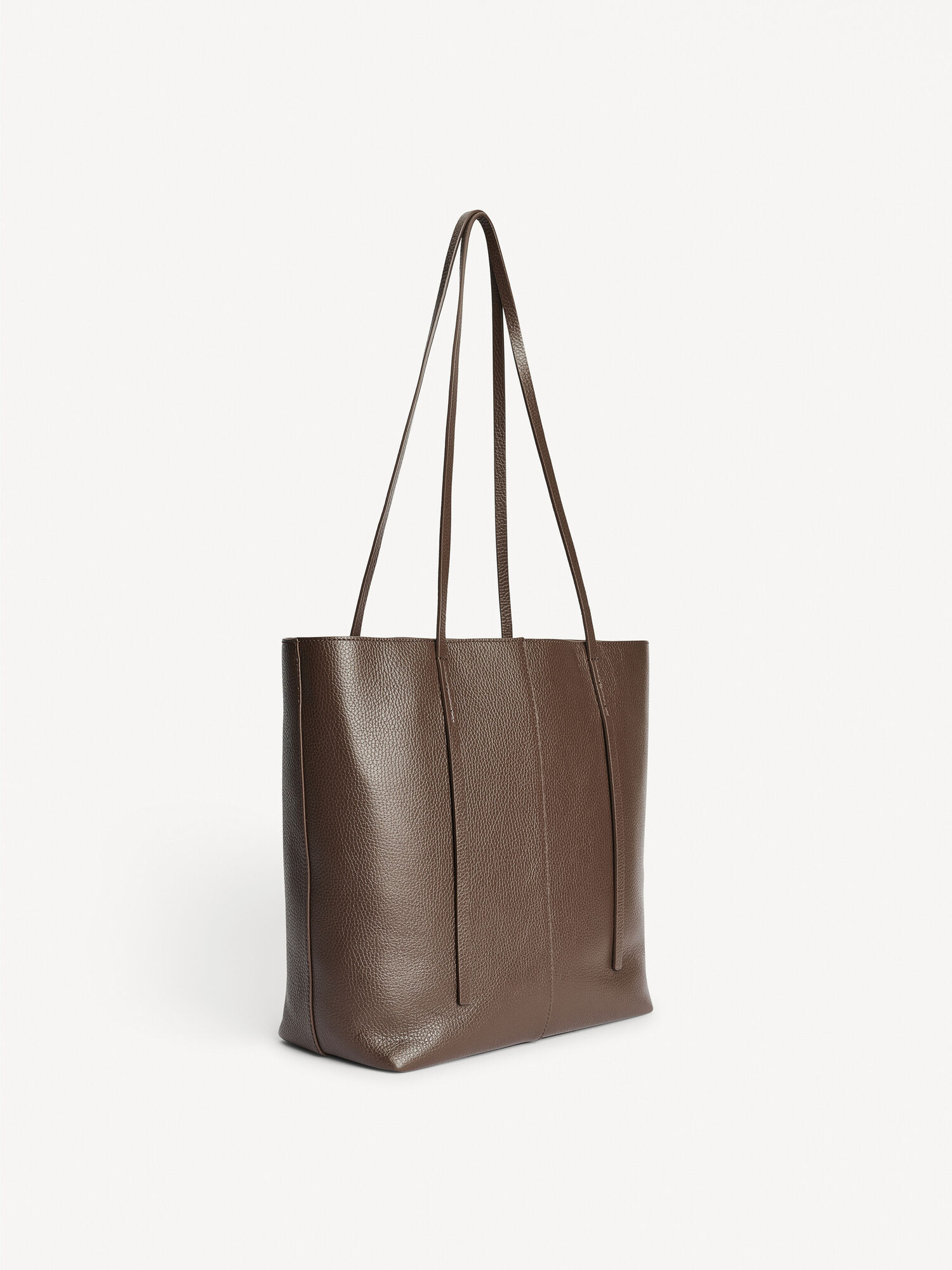 By Malene Birger Abilso Leather Tote Bags Coffee Bean | UK_BB25398