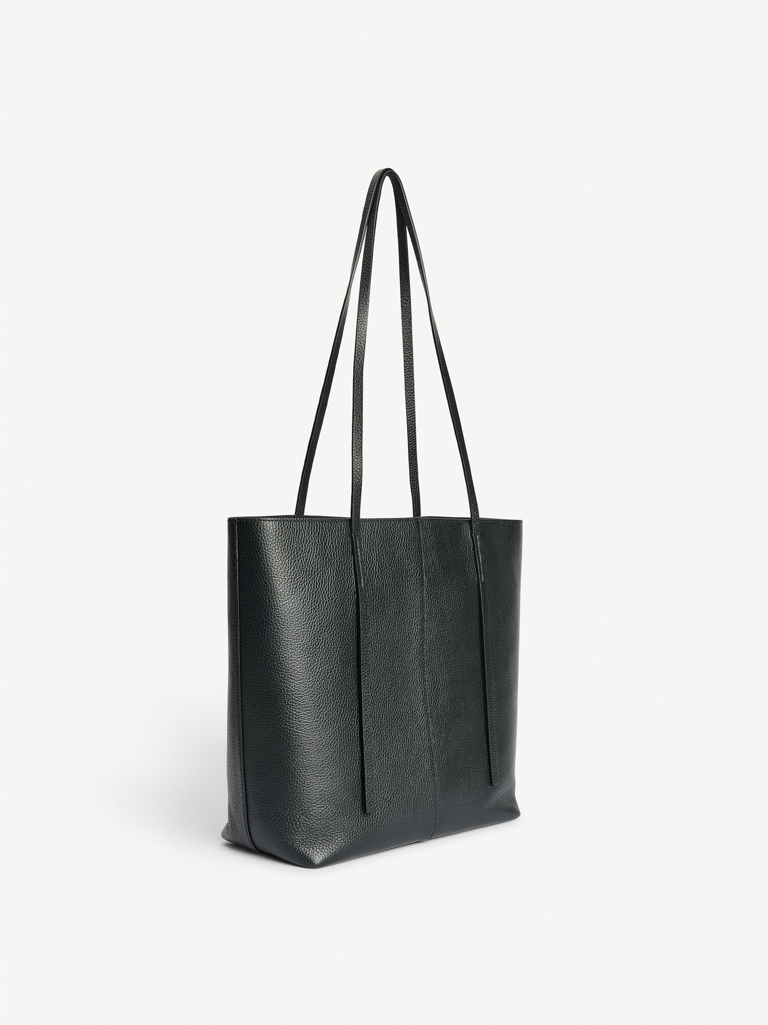 By Malene Birger Abilso Leather Tote Bags Black | UK_BB42611