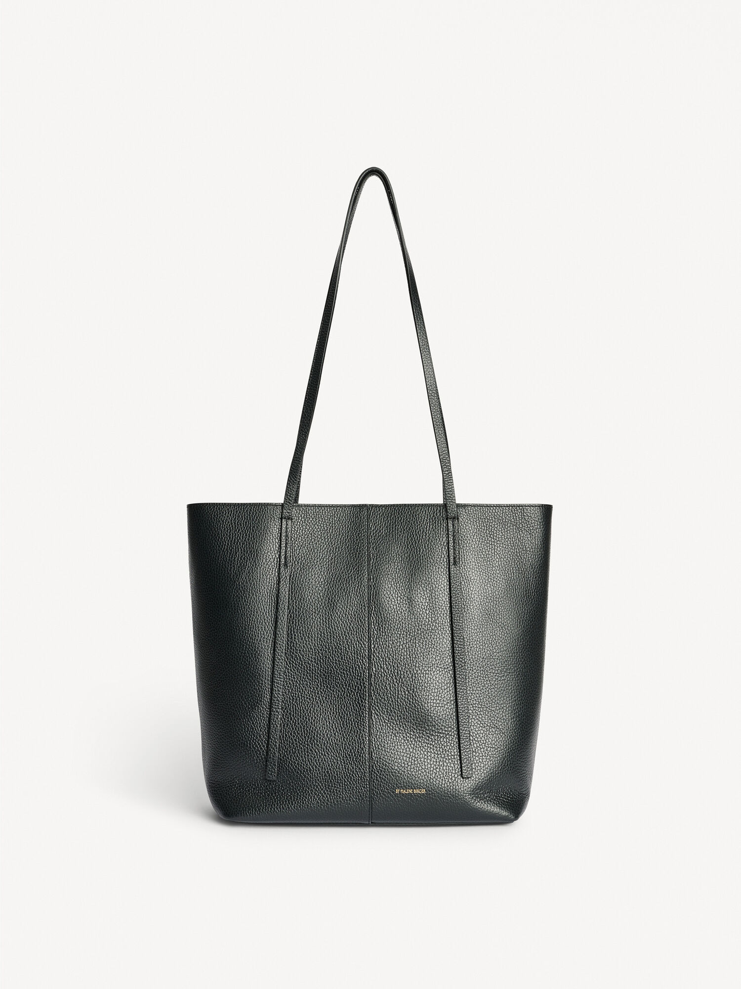 By Malene Birger Abilso Leather Tote Bags Black | UK_BB42611