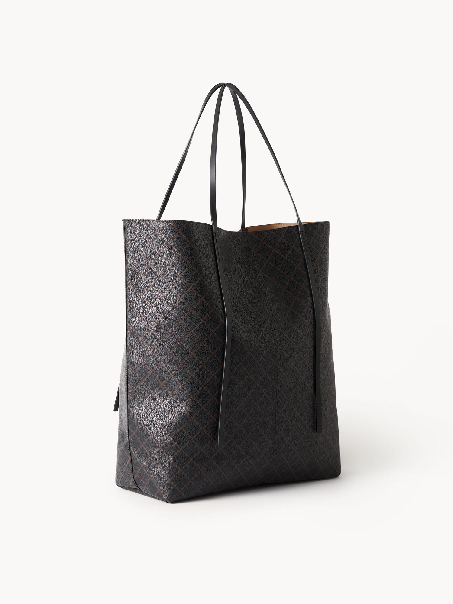 By Malene Birger Abrille Printed Tote Bags Dark Chokolate | UK_BB78582