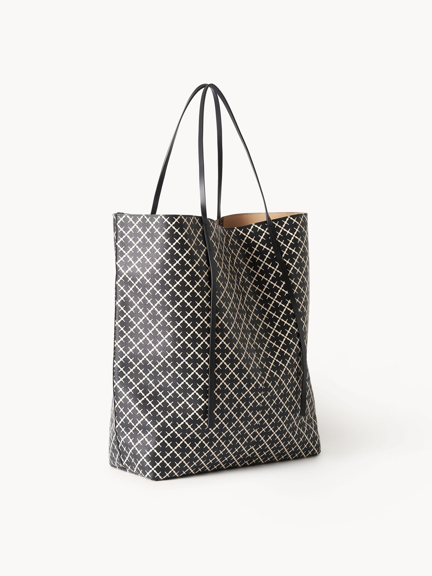 By Malene Birger Abrille Printed Tote Bags Black | UK_BB69840