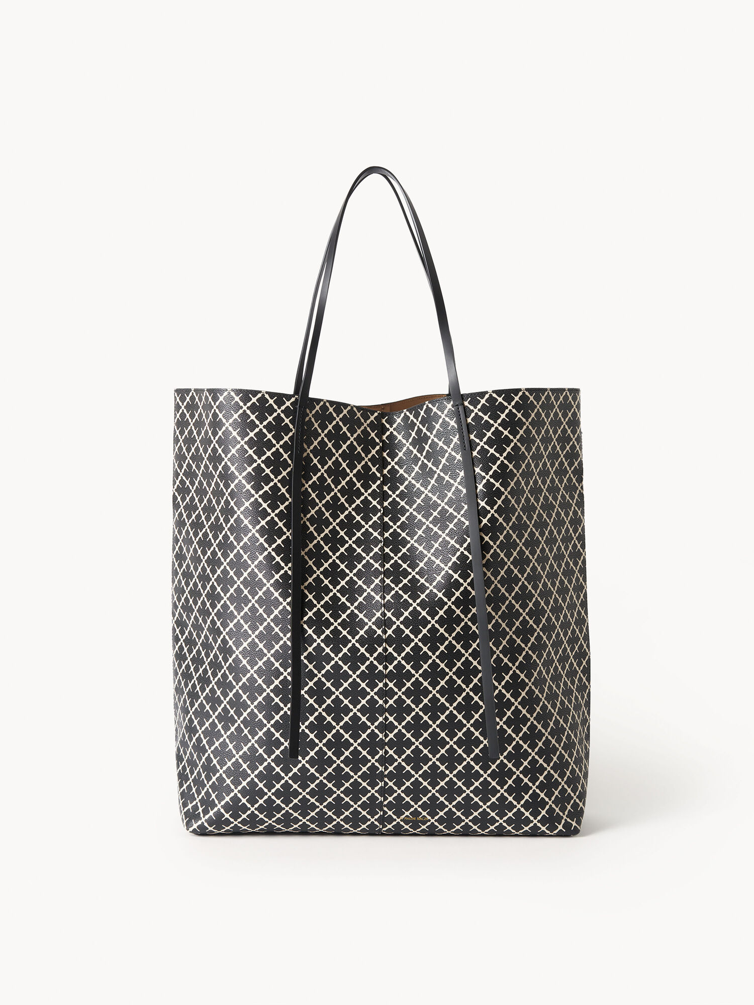 By Malene Birger Abrille Printed Tote Bags Black | UK_BB69840