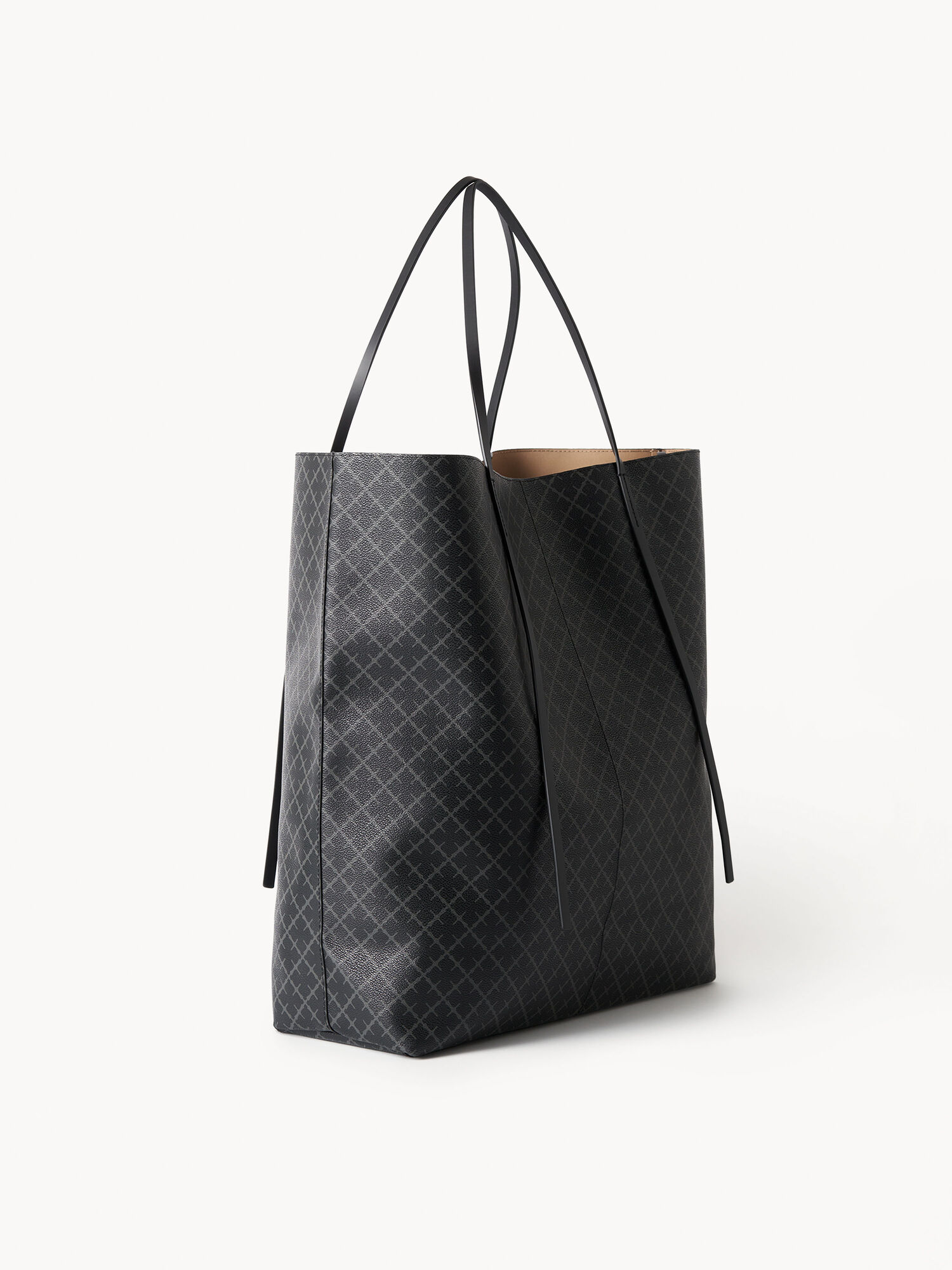 By Malene Birger Abrille Printed Tote Bags Charcoal | UK_BB73129