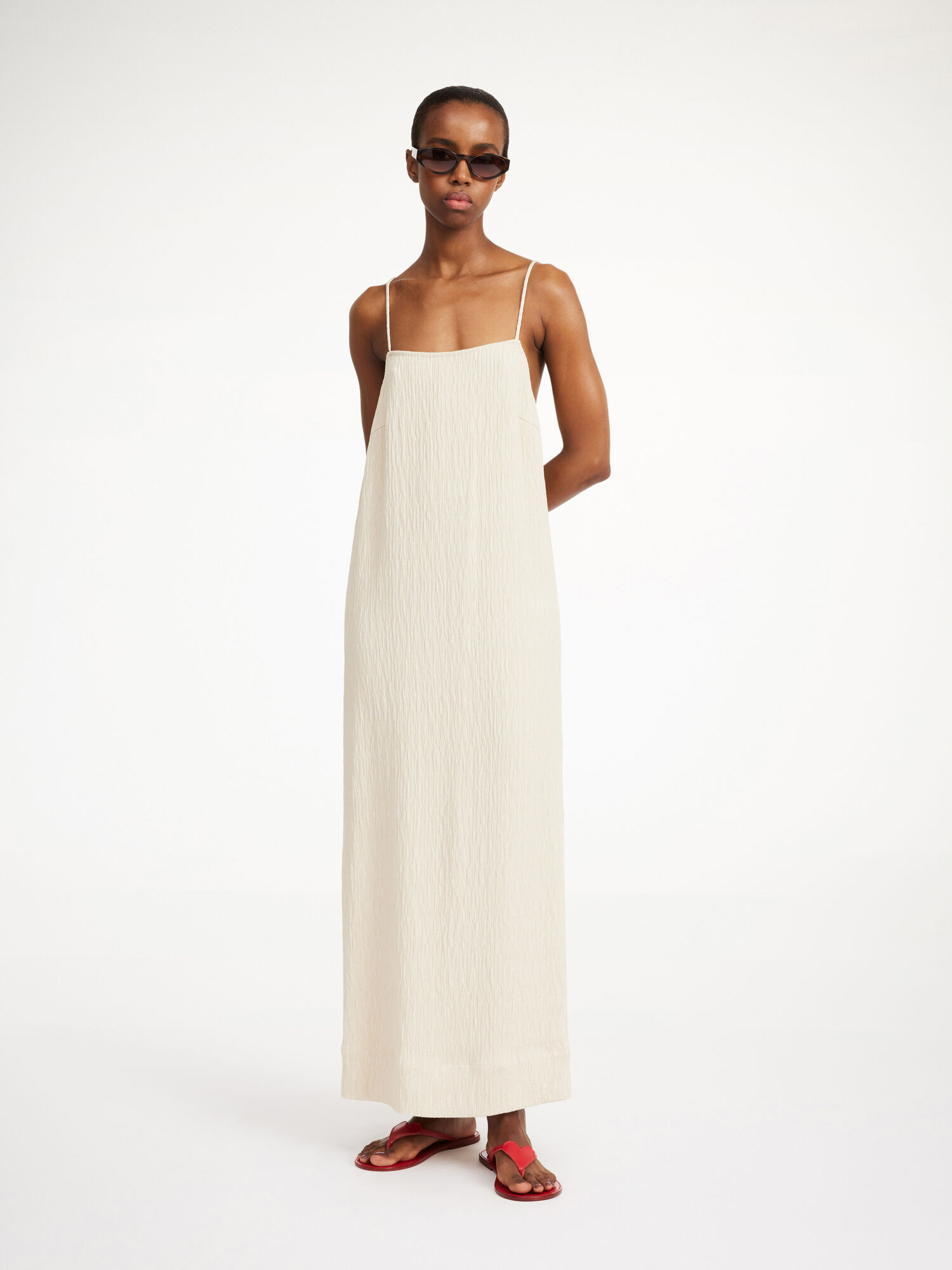 By Malene Birger Almeena Maxi Dress Oyster Gray | UK_BB31615