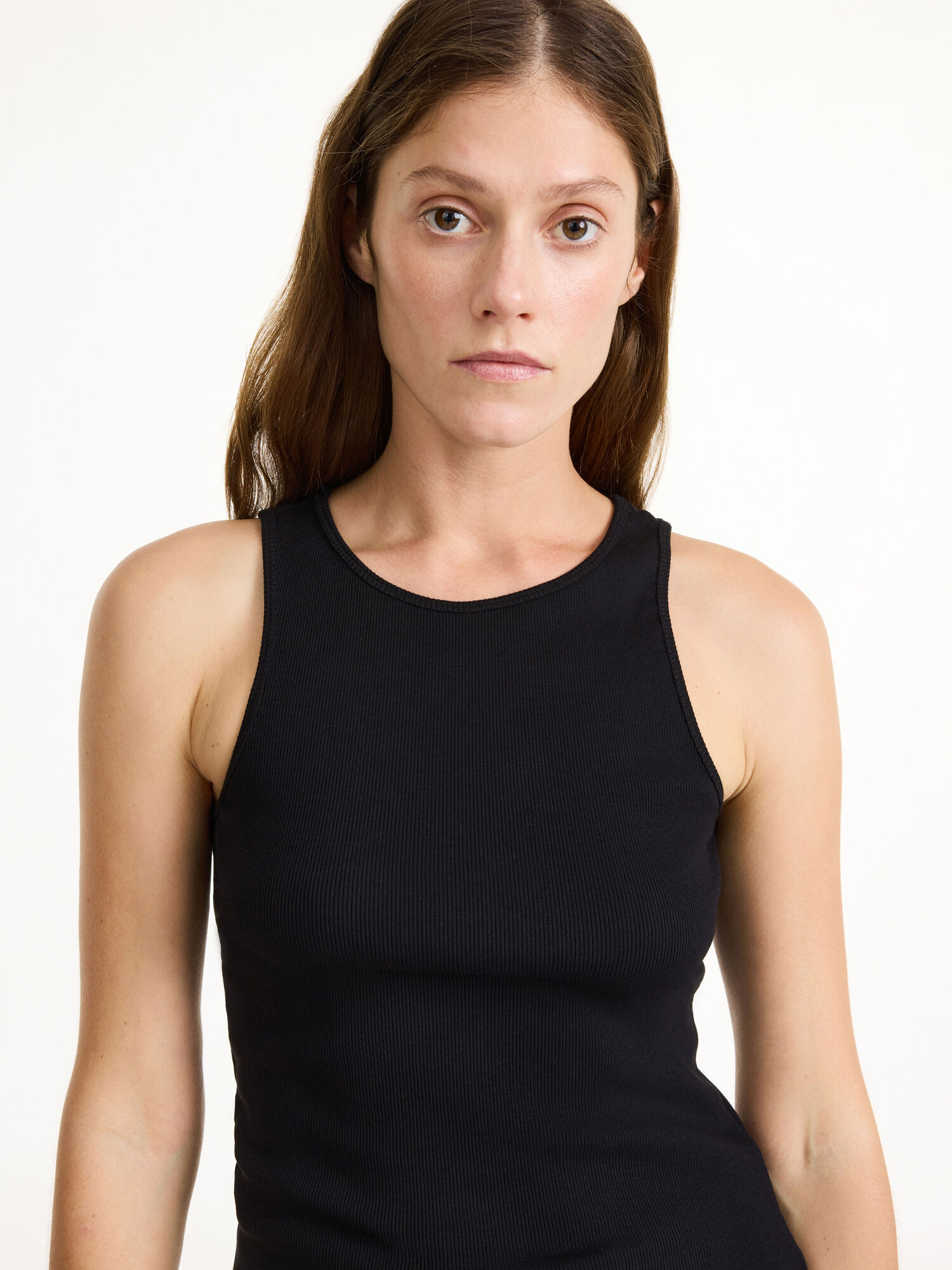 By Malene Birger Amani Tank Tops Black | UK_BB16769