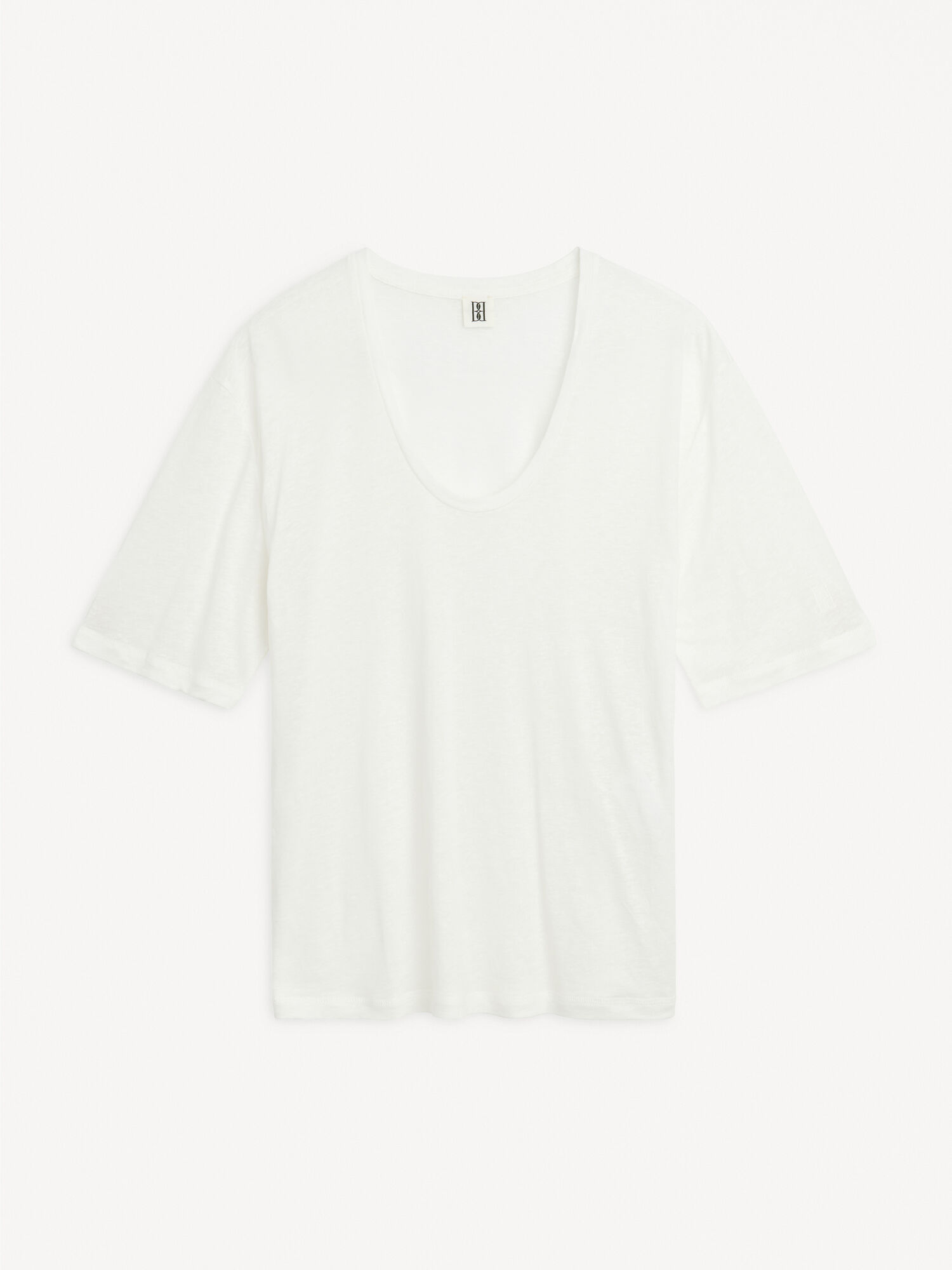 By Malene Birger Amaringa T-shirt Tops Soft White | UK_BB58023