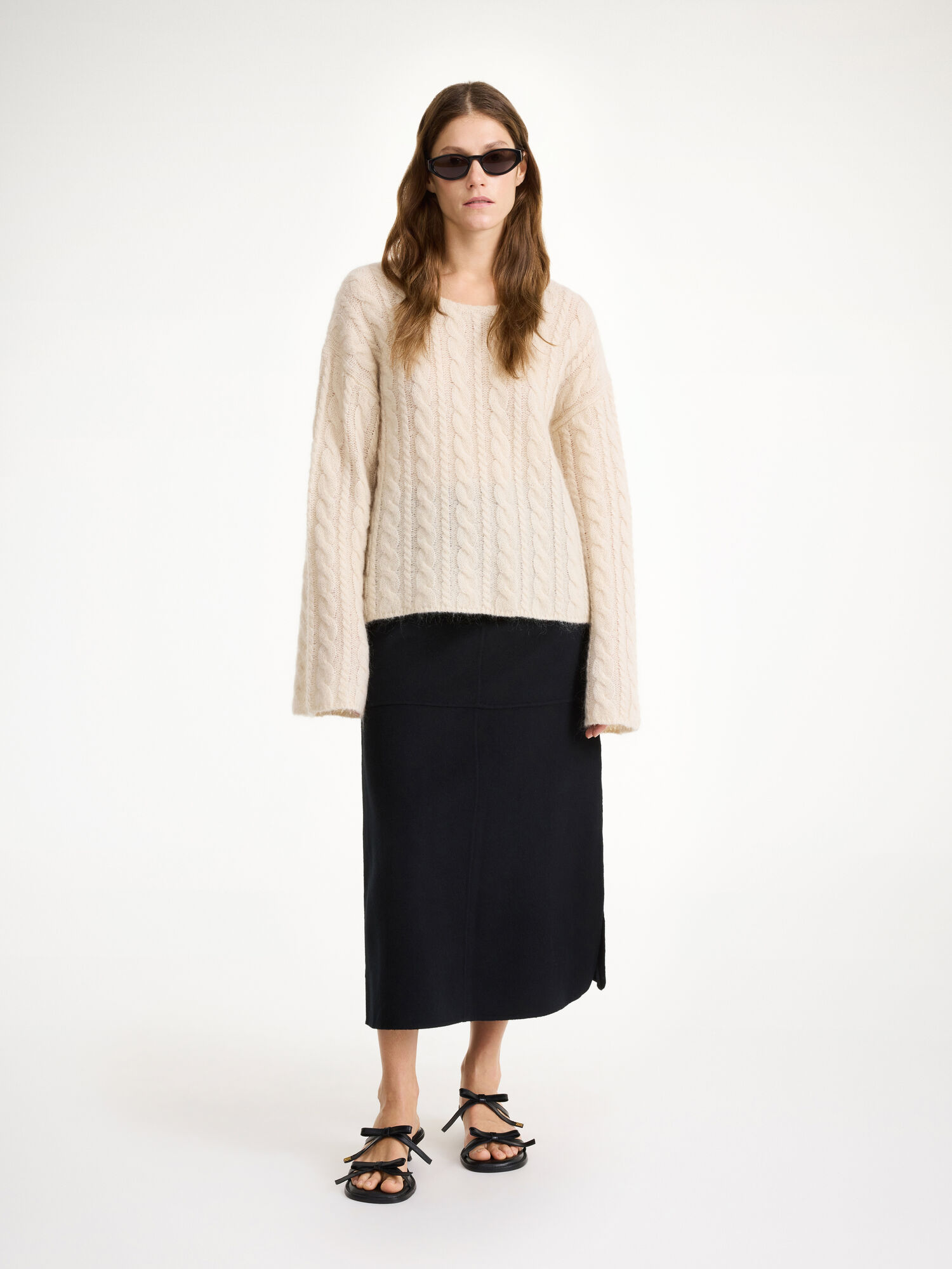 By Malene Birger Angello Wool Midi Skirts Black | UK_BB60482