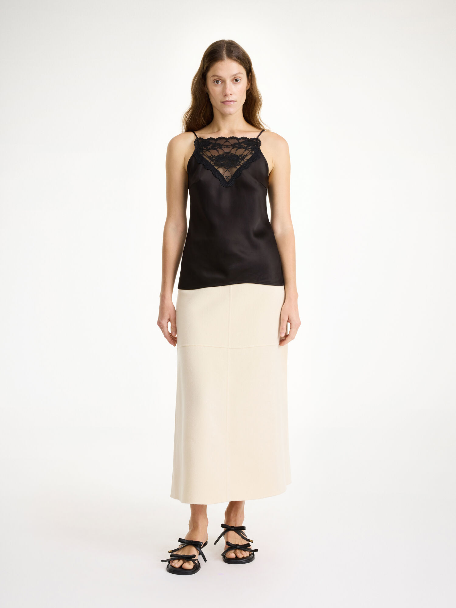 By Malene Birger Angello Wool Midi Skirts Pearl | UK_BB41015