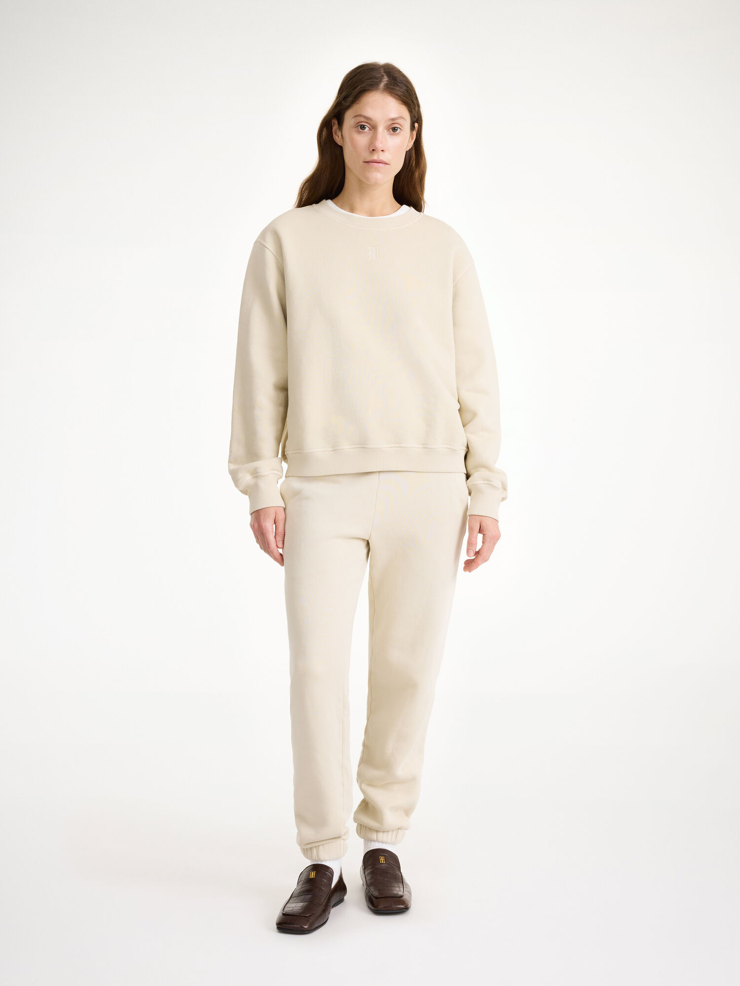 By Malene Birger Apalia Organic Cotton Sweatshirt Athleisure Wear Oyster Gray | UK_BB18670