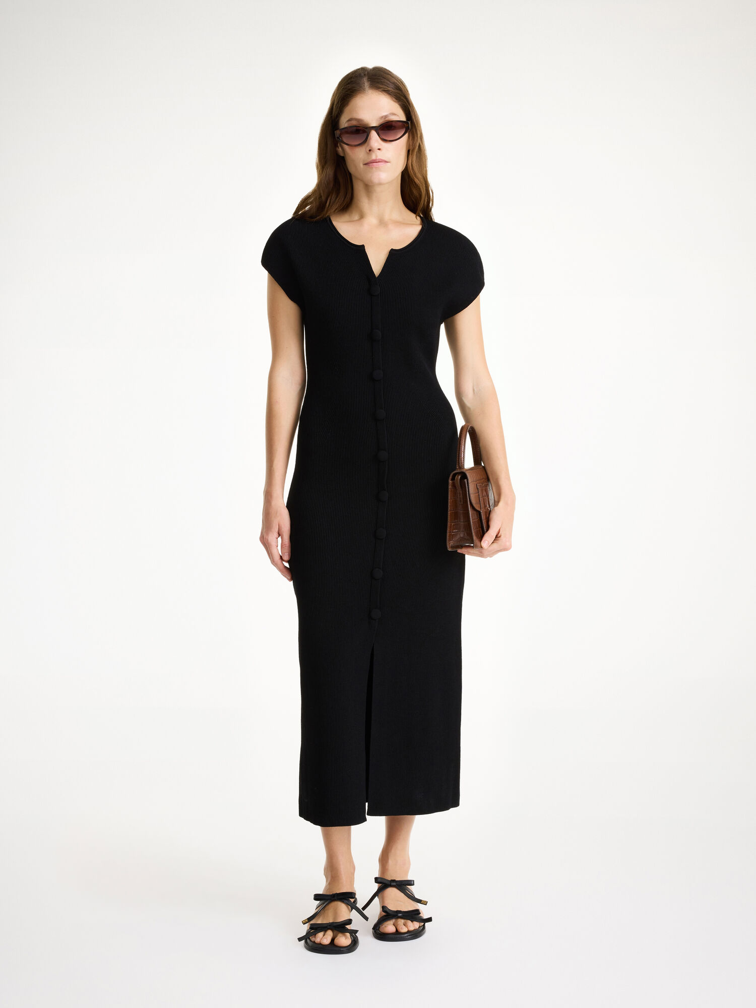 By Malene Birger Bielas Maxi Dress Knitwear Black | UK_BB66219