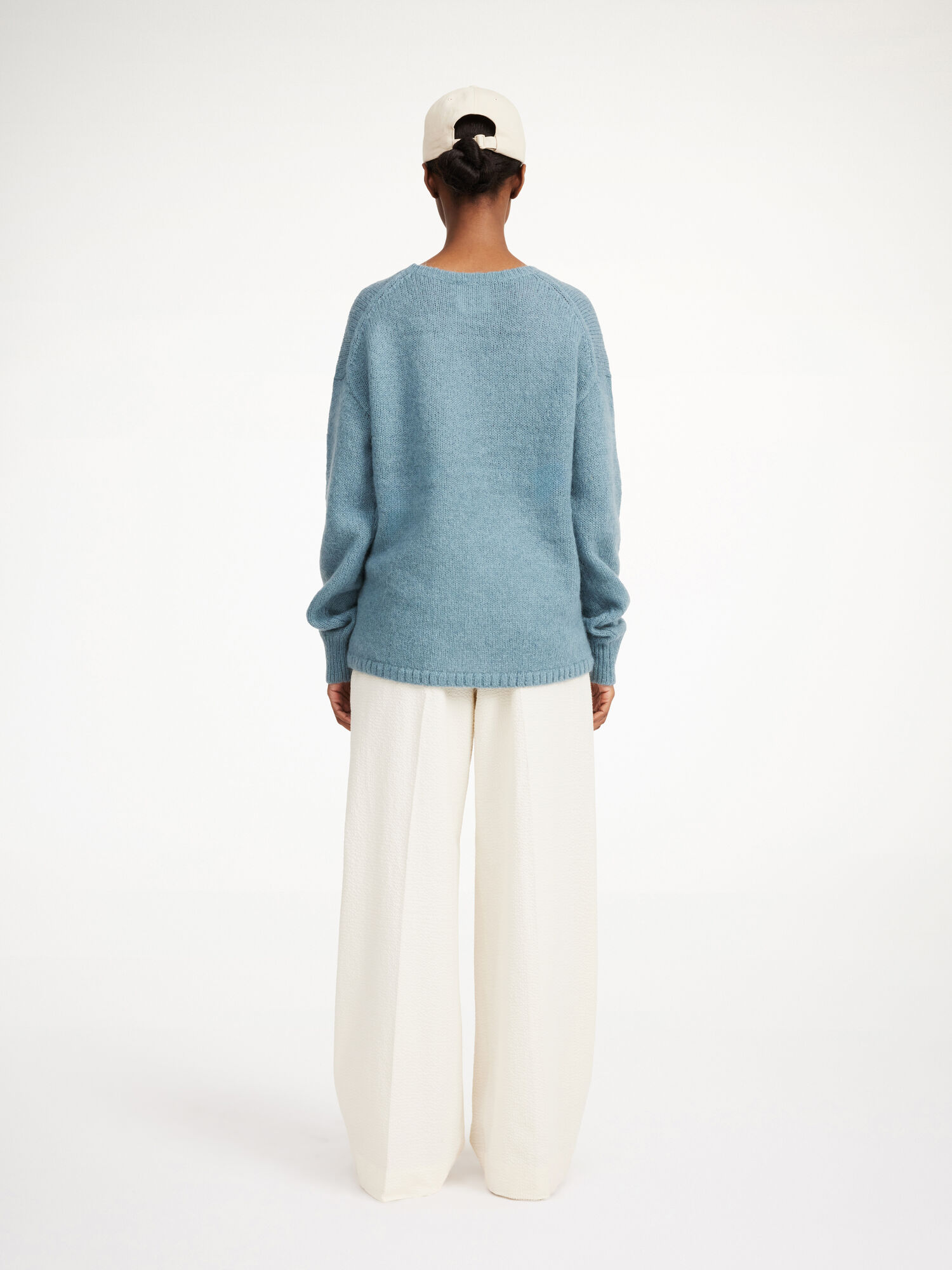 By Malene Birger Briella Mohair-blend Sweater Knitwear Cool Water | UK_BB68262