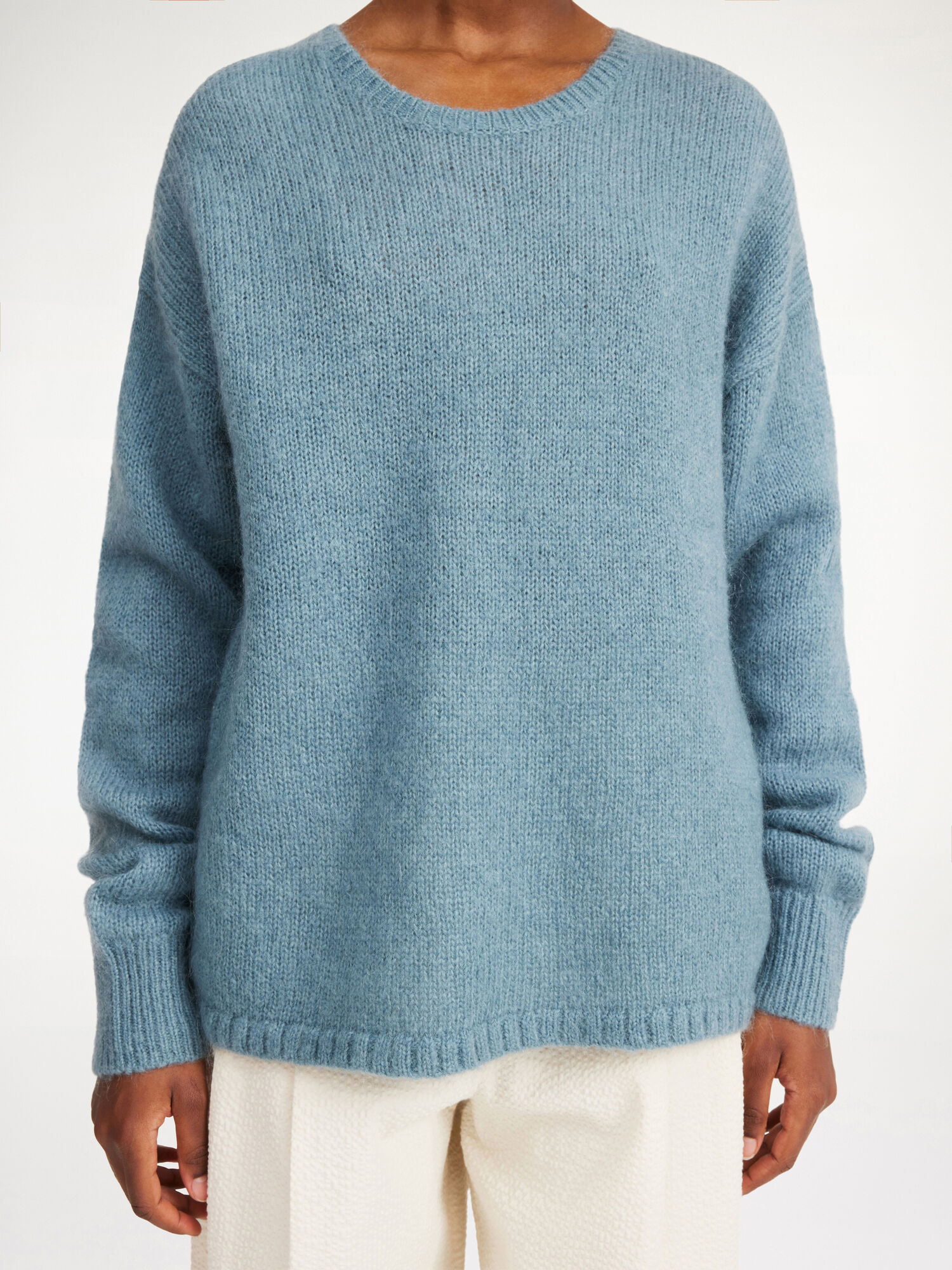 By Malene Birger Briella Mohair-blend Sweater Knitwear Cool Water | UK_BB68262