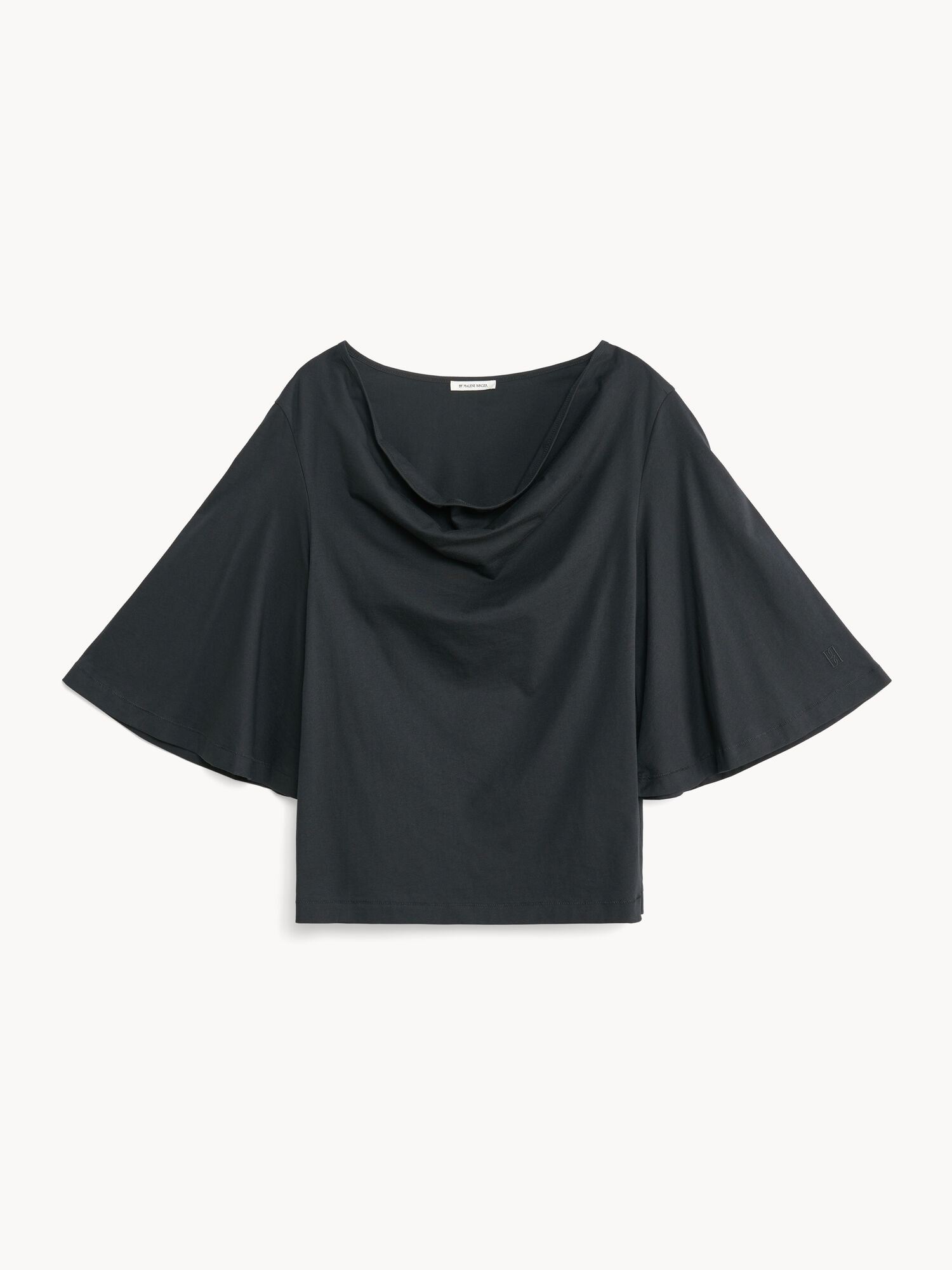 By Malene Birger Bryar Organic Cotton T-shirt Tops Black | UK_BB52398