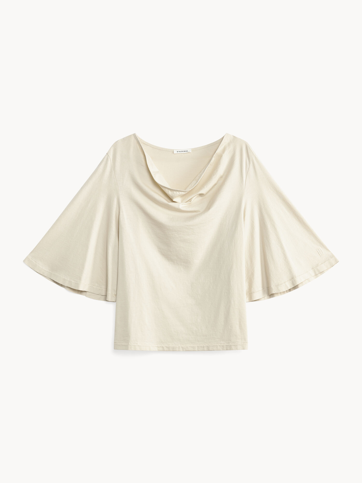 By Malene Birger Bryar Organic Cotton T-shirt Tops Oyster Gray | UK_BB90162